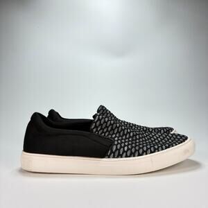 Reaction Kenneth Cole Black Silver Slip On Casual Sneakers Shoes Men's Size 10M